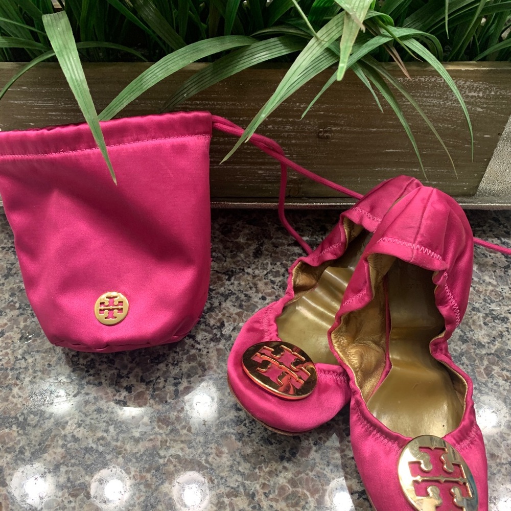 Tory Burch Pink Minnie Travel Ballet
